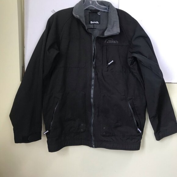 BENCH Light Bomber Cotton Fleece Jacket Pockets Zipper Lightweight Casual XL Top - Picture 3 of 16